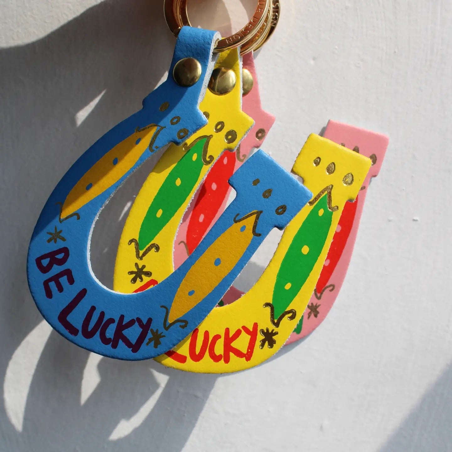 Be Lucky Leather Key Ring