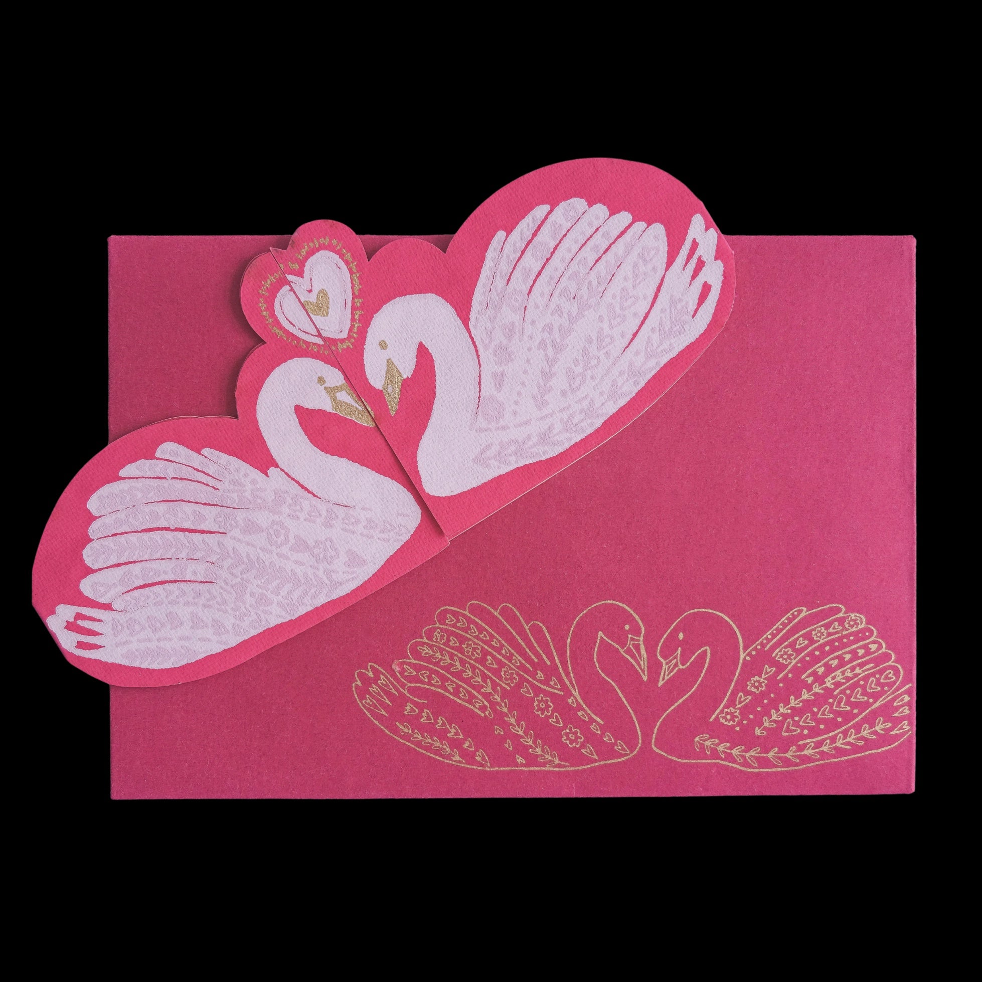 Kissing Swans Greeting Card