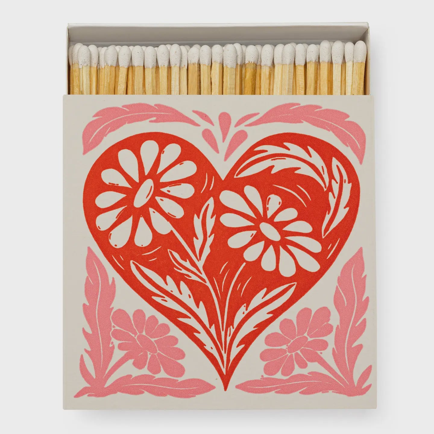 Botanical Heart Square Safety Matches