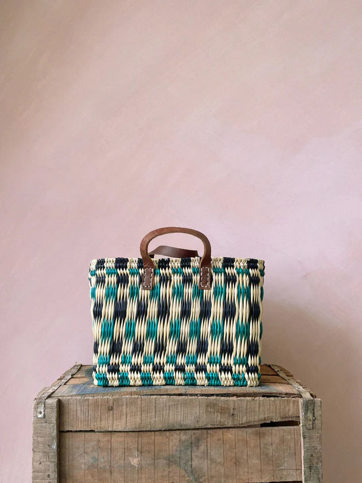 Checkered Reed Basket