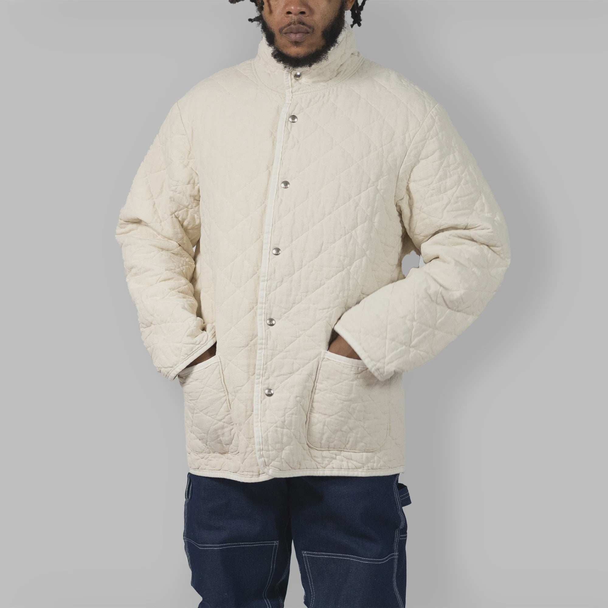 Natural Canvas Snap Jacket