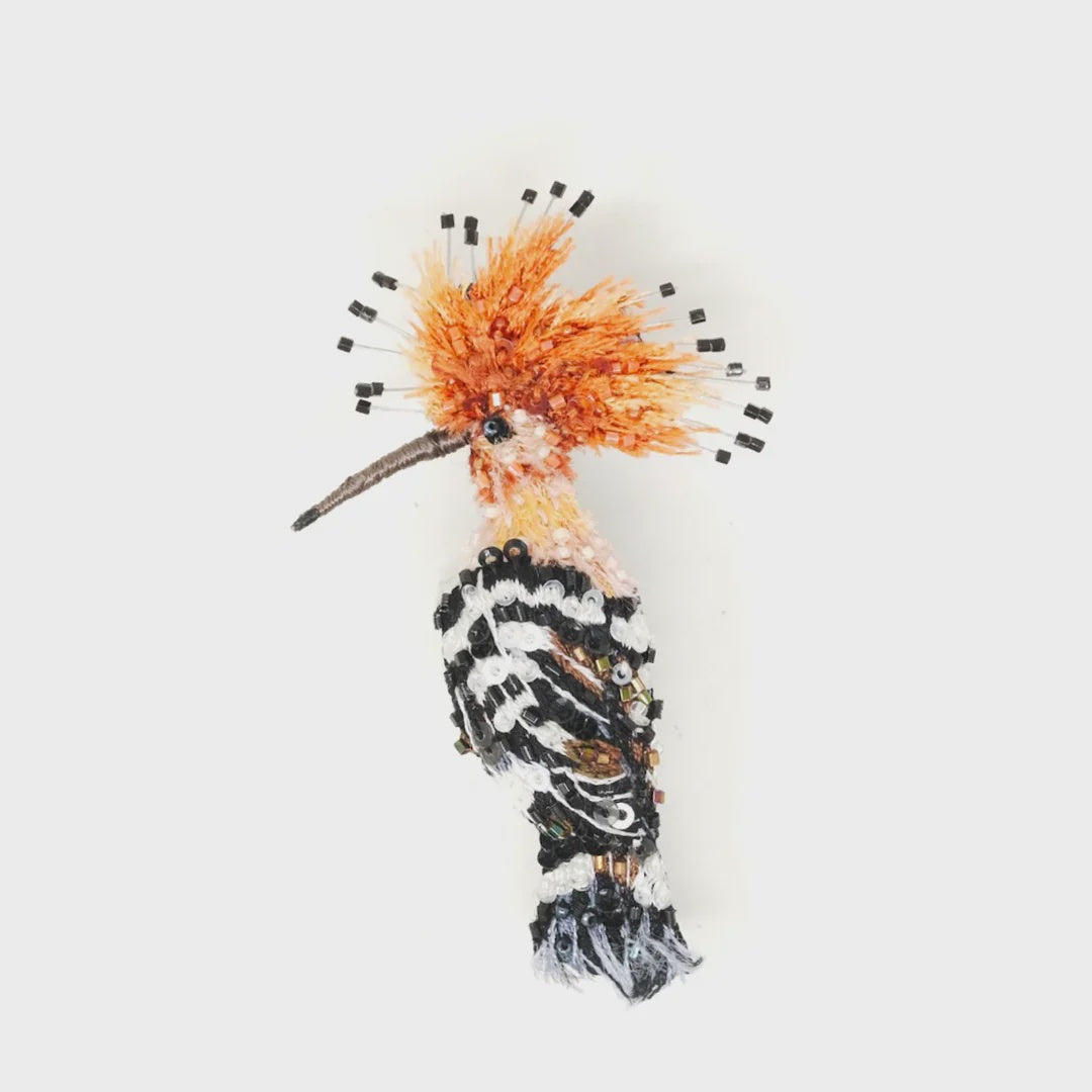 Eurasian Hoopoe Brooch Pin