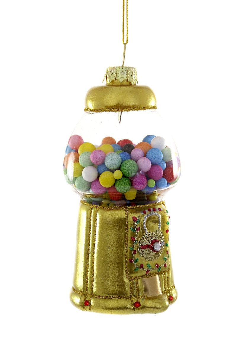 Gold Gilded Gumball Machine Ornament