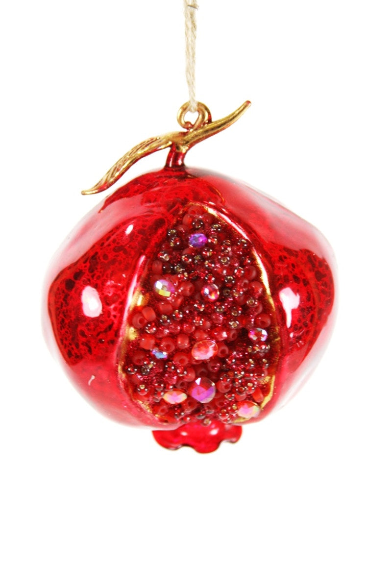 Red Jeweled Pomegranate Ornament