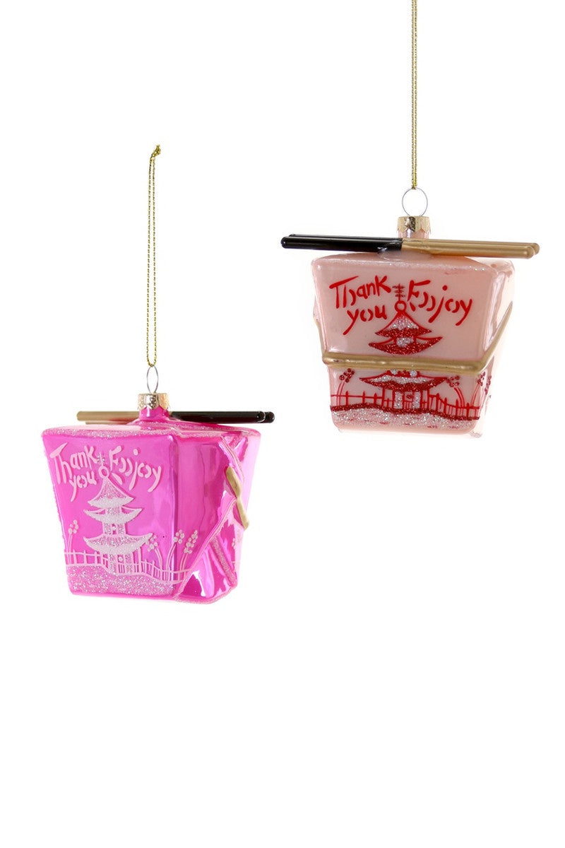 Pink Chinese Takeout Box Ornament