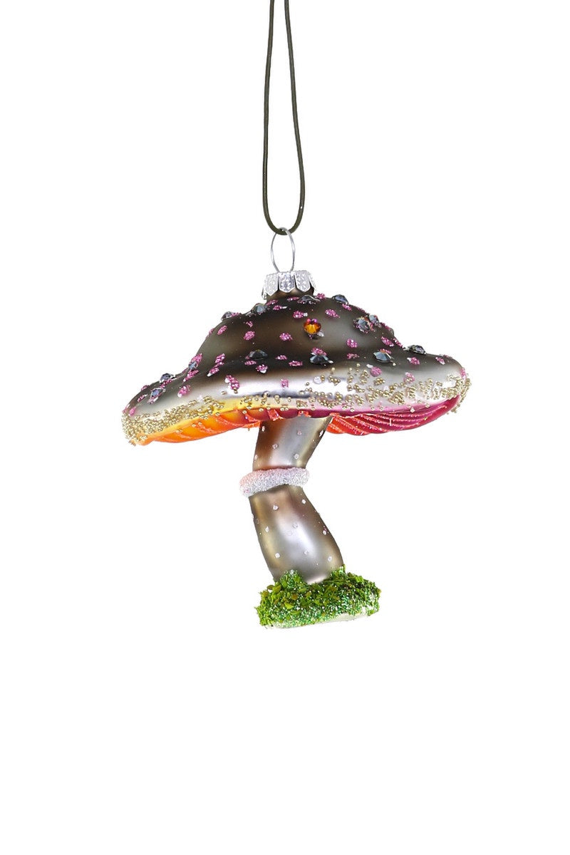 Purple Wooded Glen Mushroom Ornament