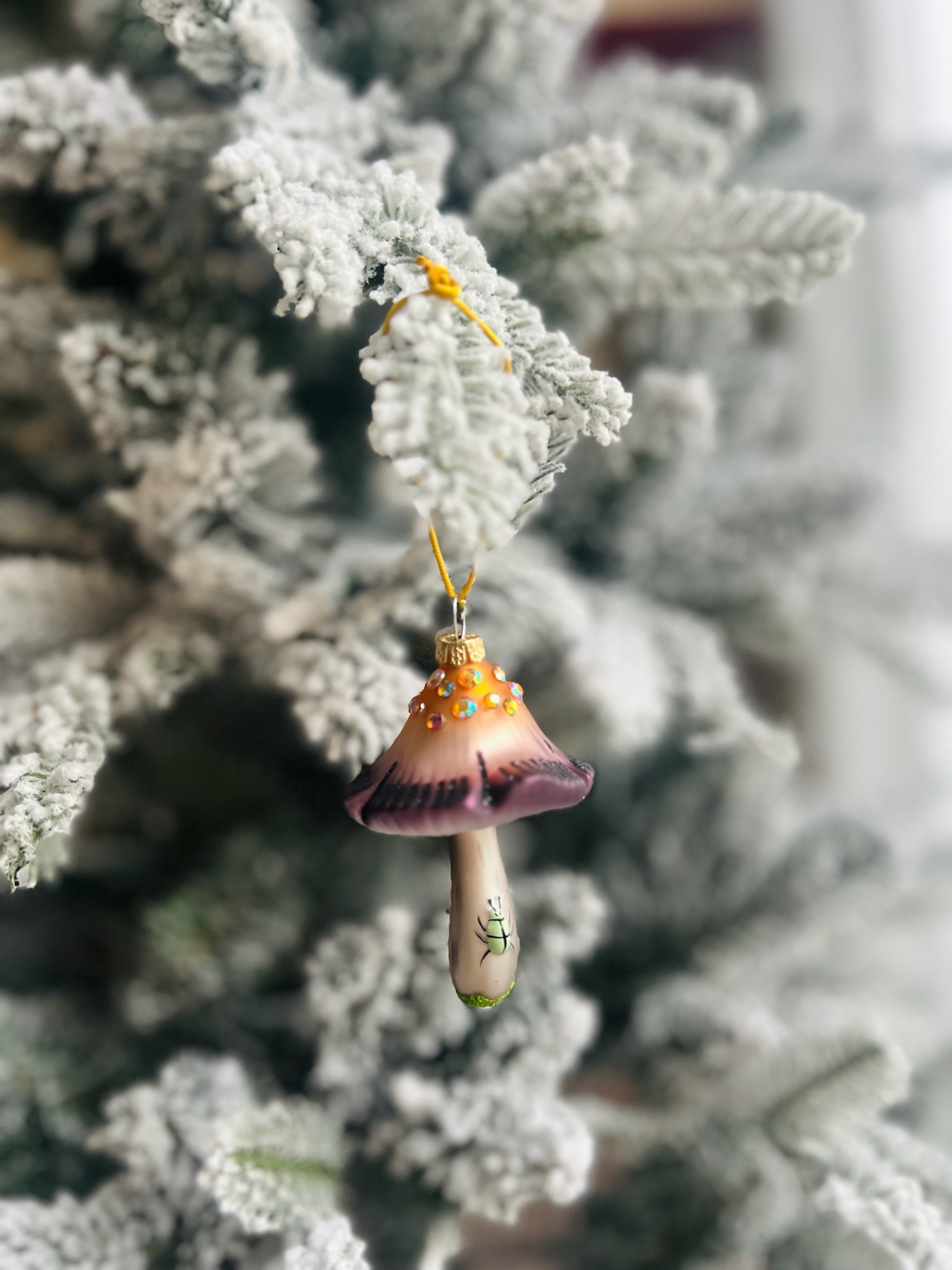 Bejeweled Wooded Glen Mushroom Ornament