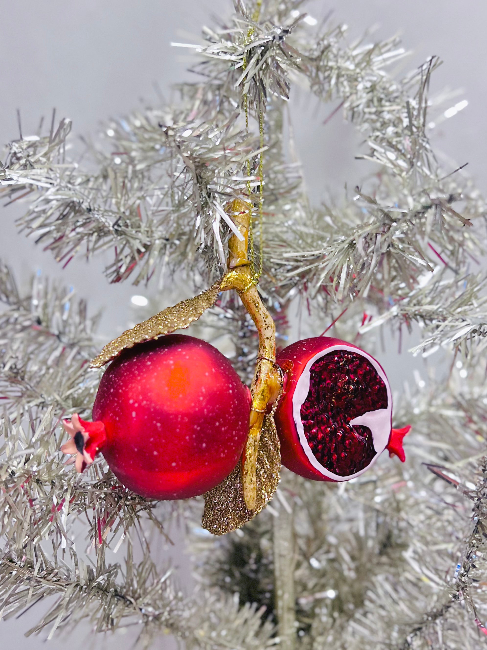 Gold Leaf Cultivated Pomegranate Ornament