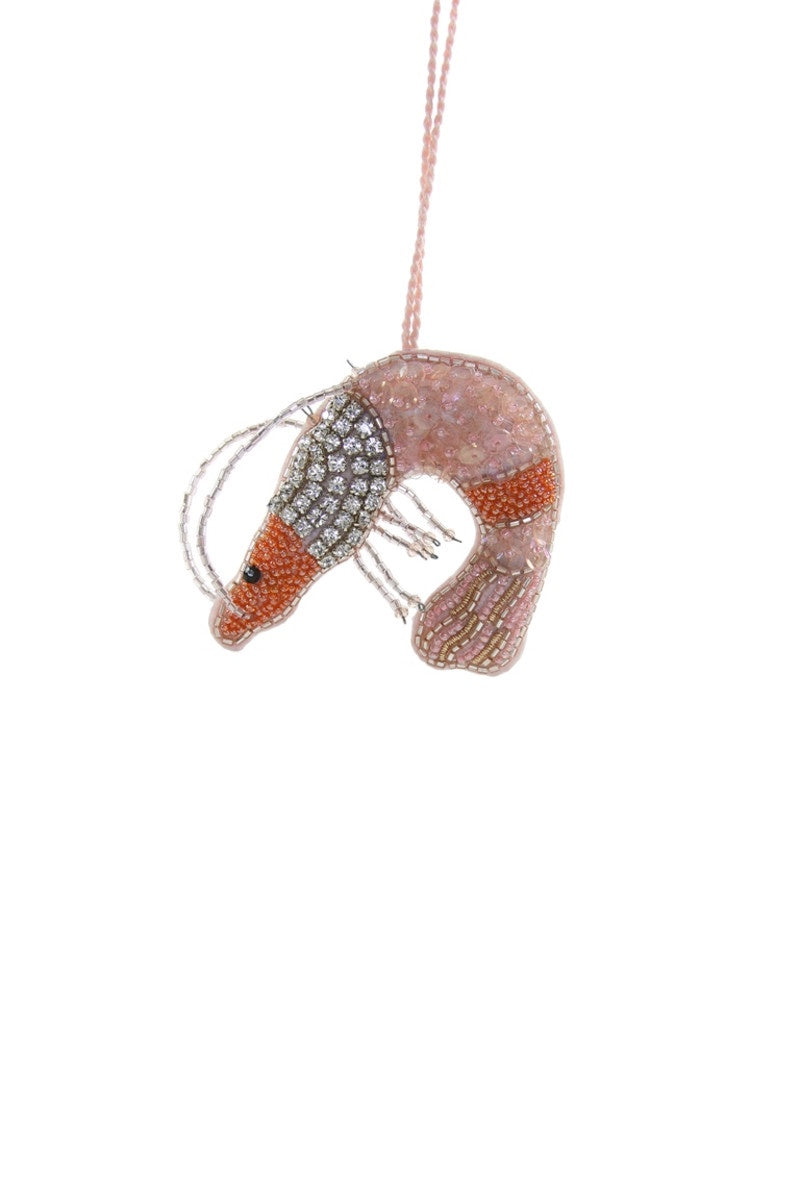 Beaded Shrimp Ornament