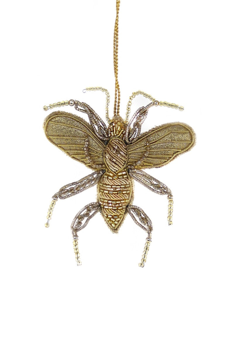 Tinsel Honeybee Ornament