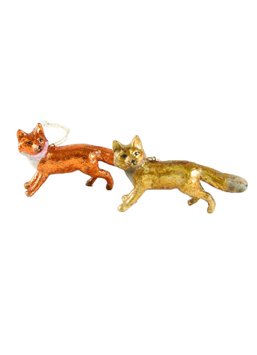 Copper & Gold Fox Ornament