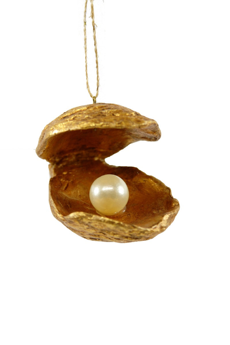 Gold Oyster with Pearl