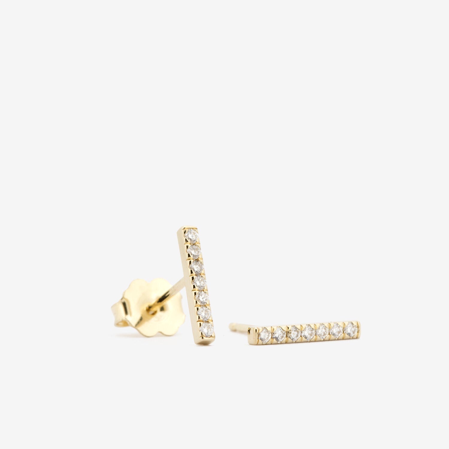 Pave Bar Earring