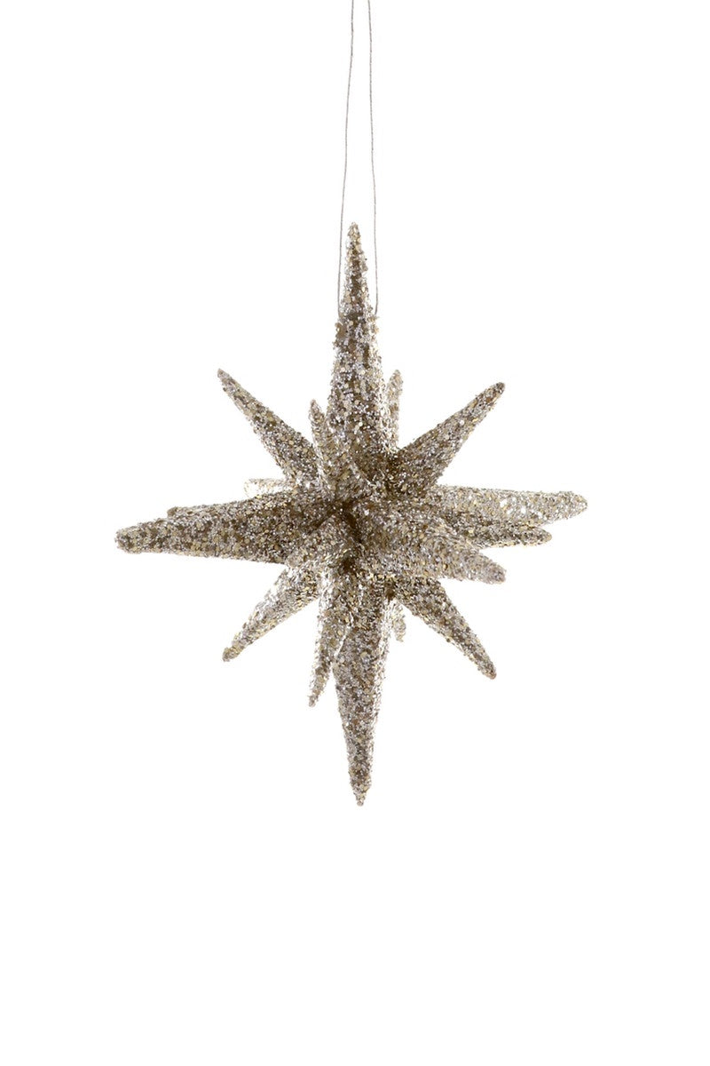 Small Silver Vintage Starburst Ornament