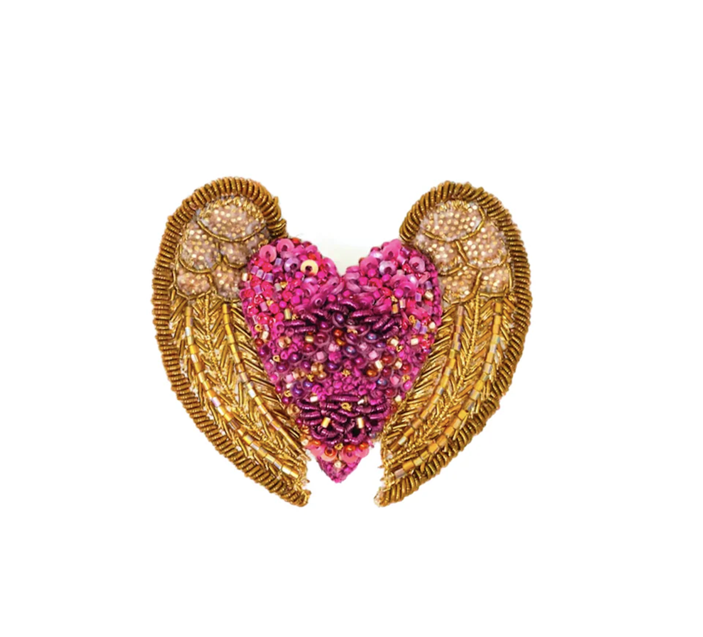 Heart Wings Brooch Pin