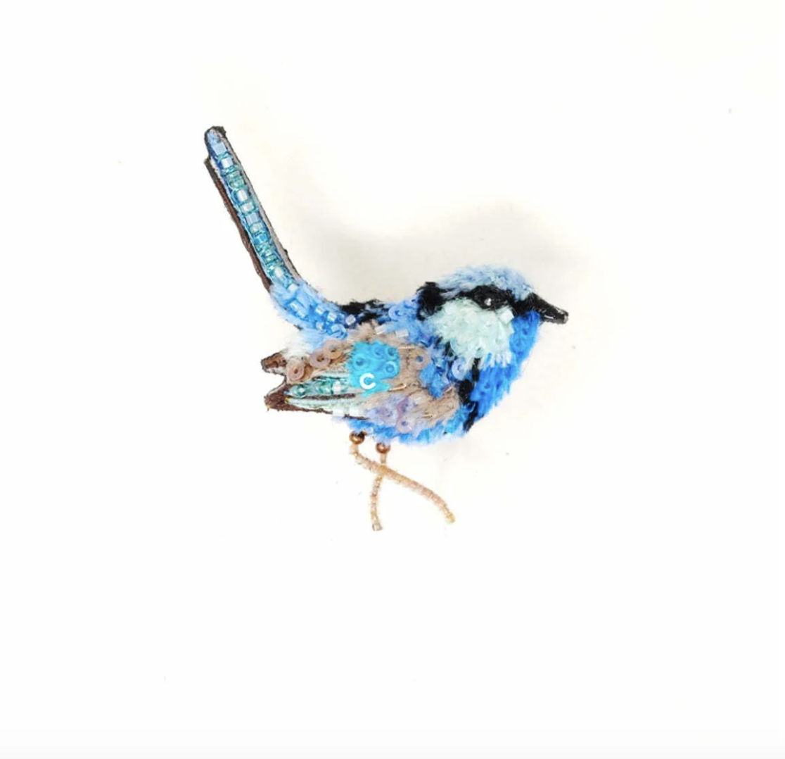 Splendid Fairy Wren Brooch Pin