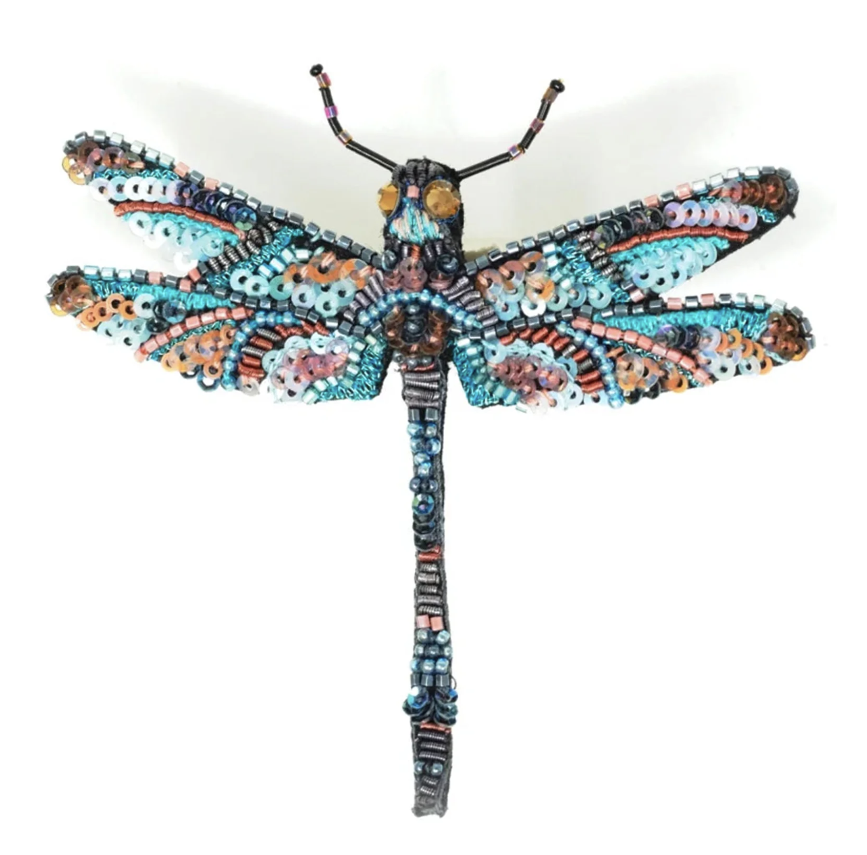 Jeweled Dragonfly Brooch Pin