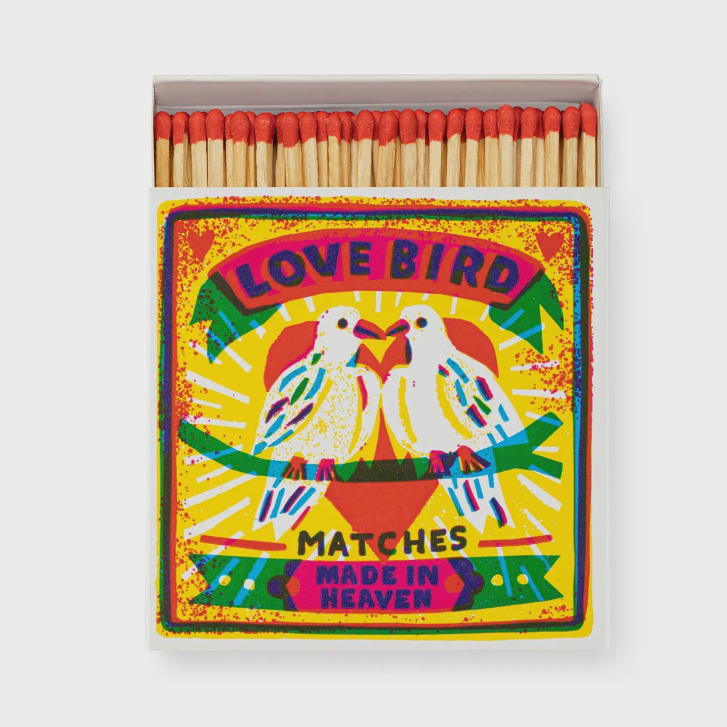 Love Birds Square Safety Matches