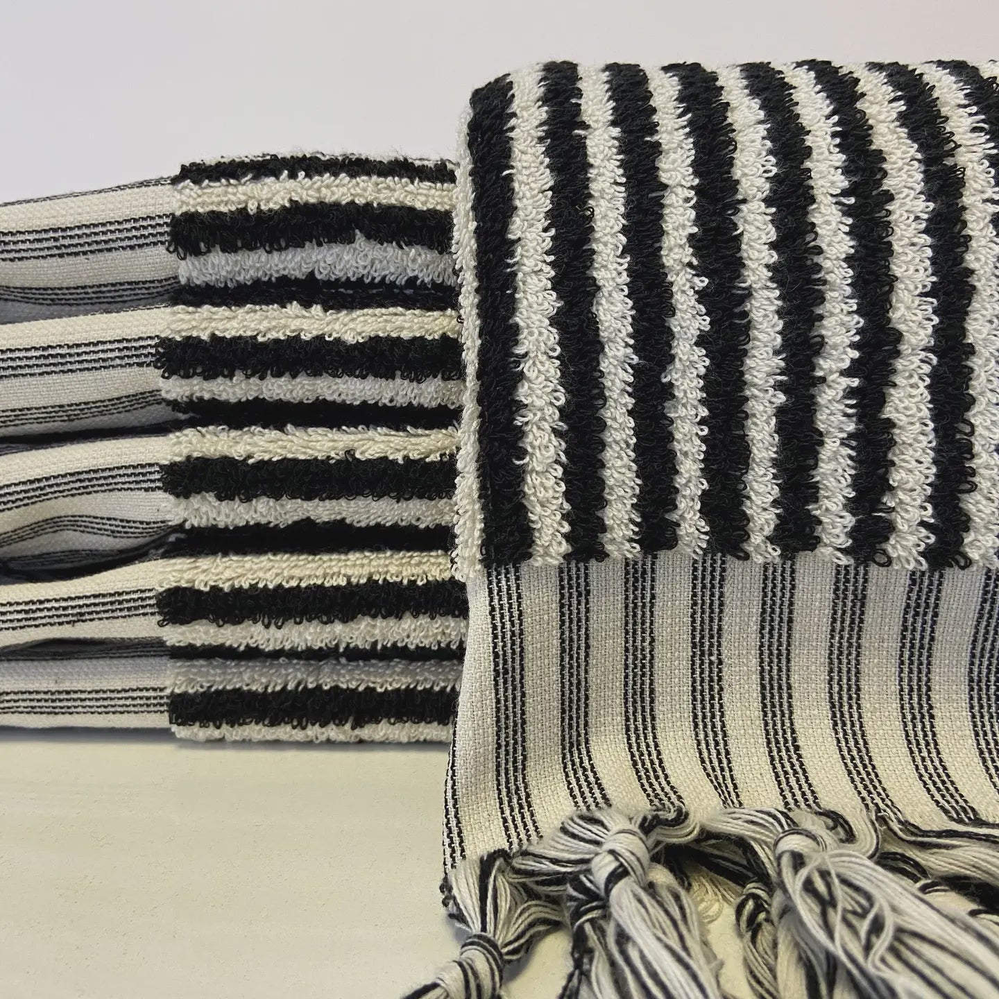 Organic Striped Hand Towel