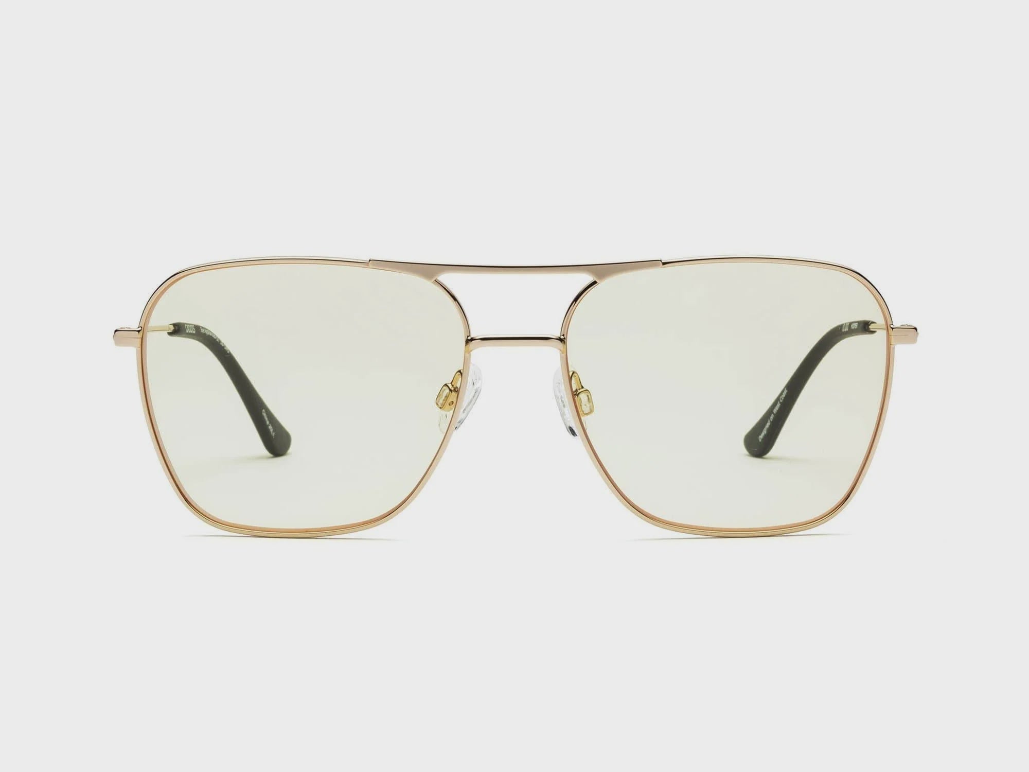 Hooper Reading Glasses in Polished Gold Yellow