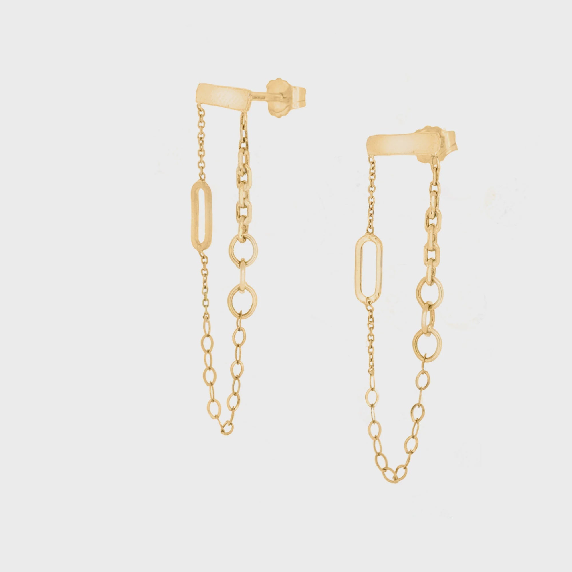 Chains Galore Dangling Stud Earrings