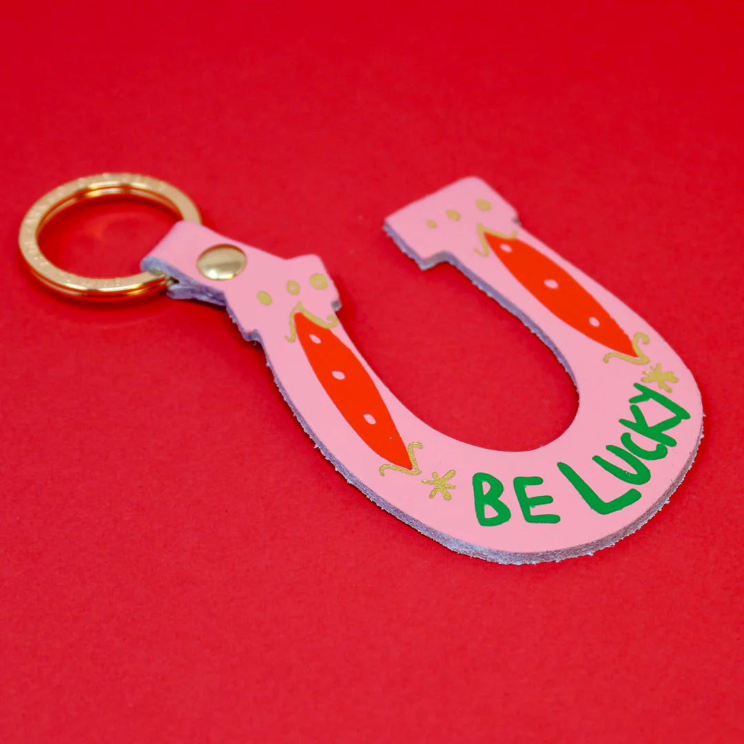 Be Lucky Leather Key Ring