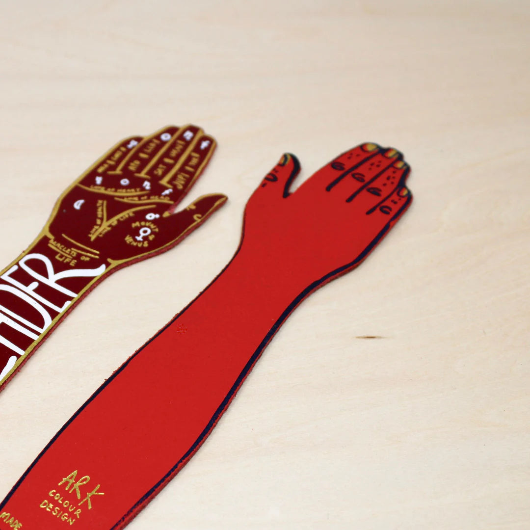 Palm Reader Fortune Teller Leather Bookmark