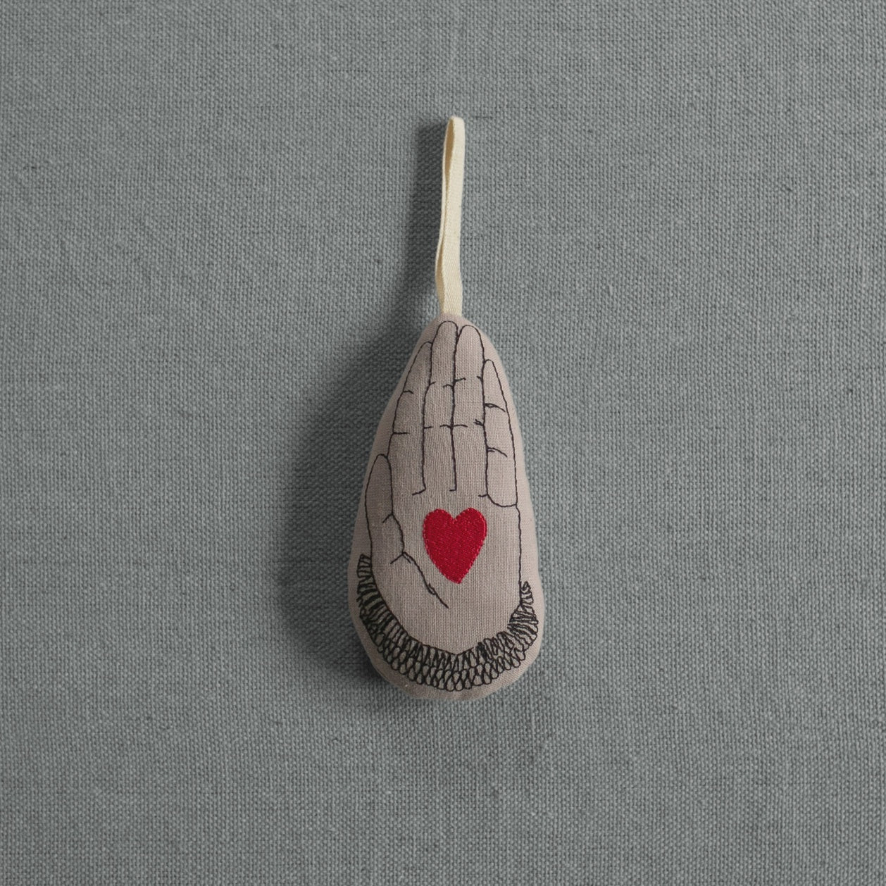 Hand in Heart Lavender Ornament