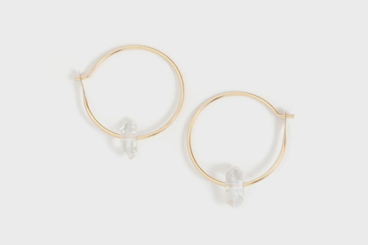 Herkimer Hoop Earrings