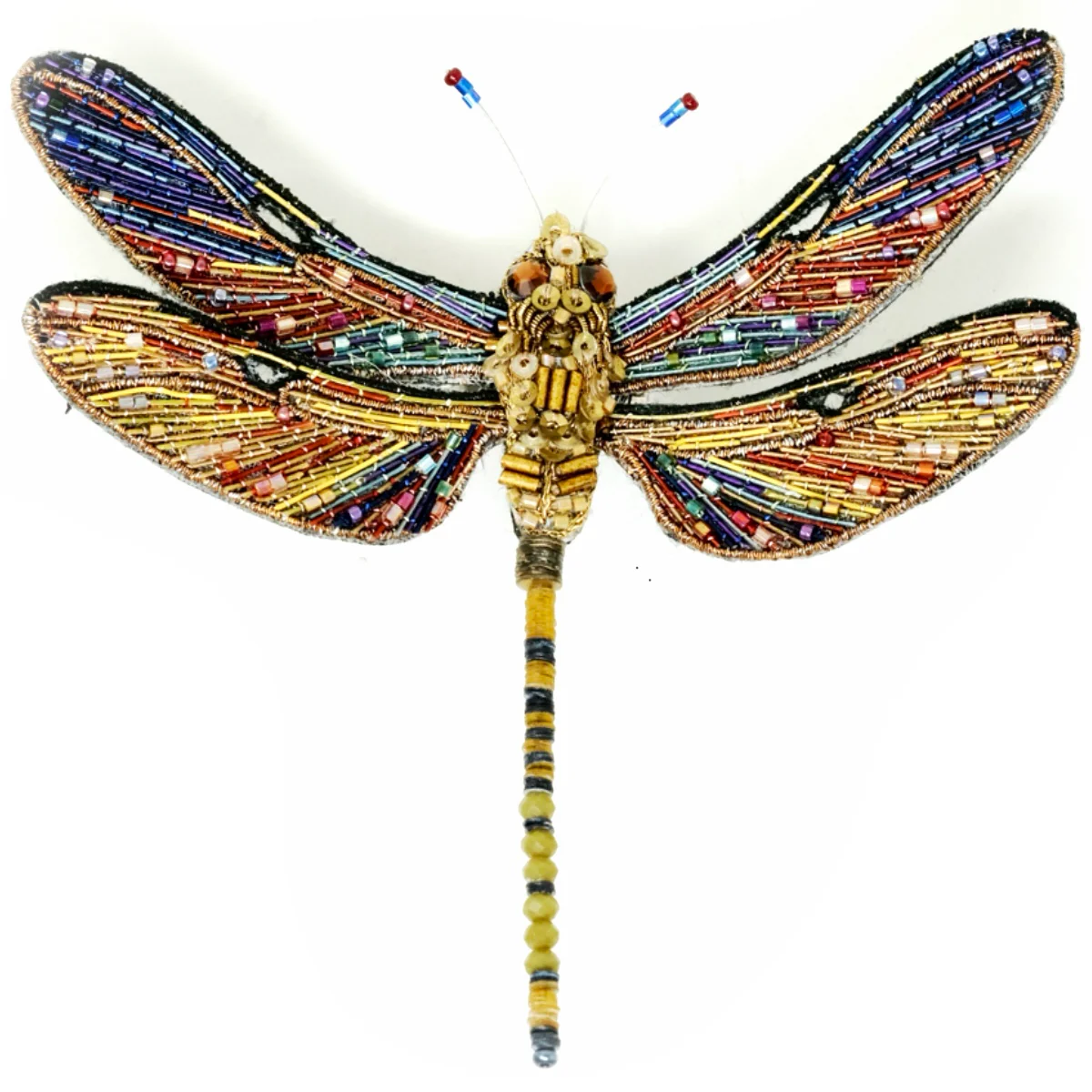 Brown Hawker Dragonfly Brooch