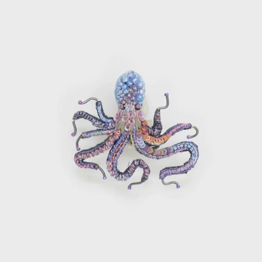 Common Octopus Brooch Pin