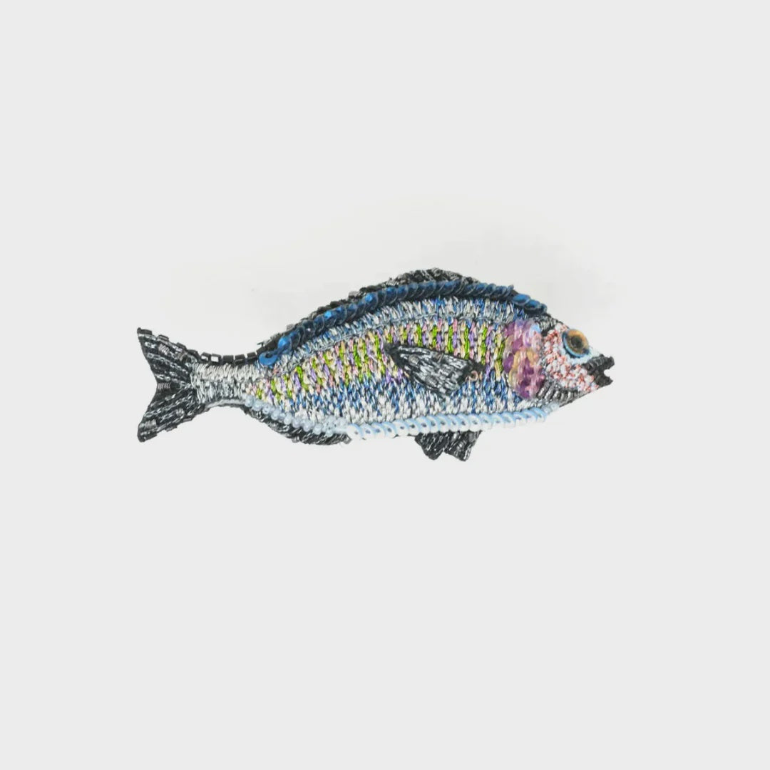 Sea Bream Fish Brooch