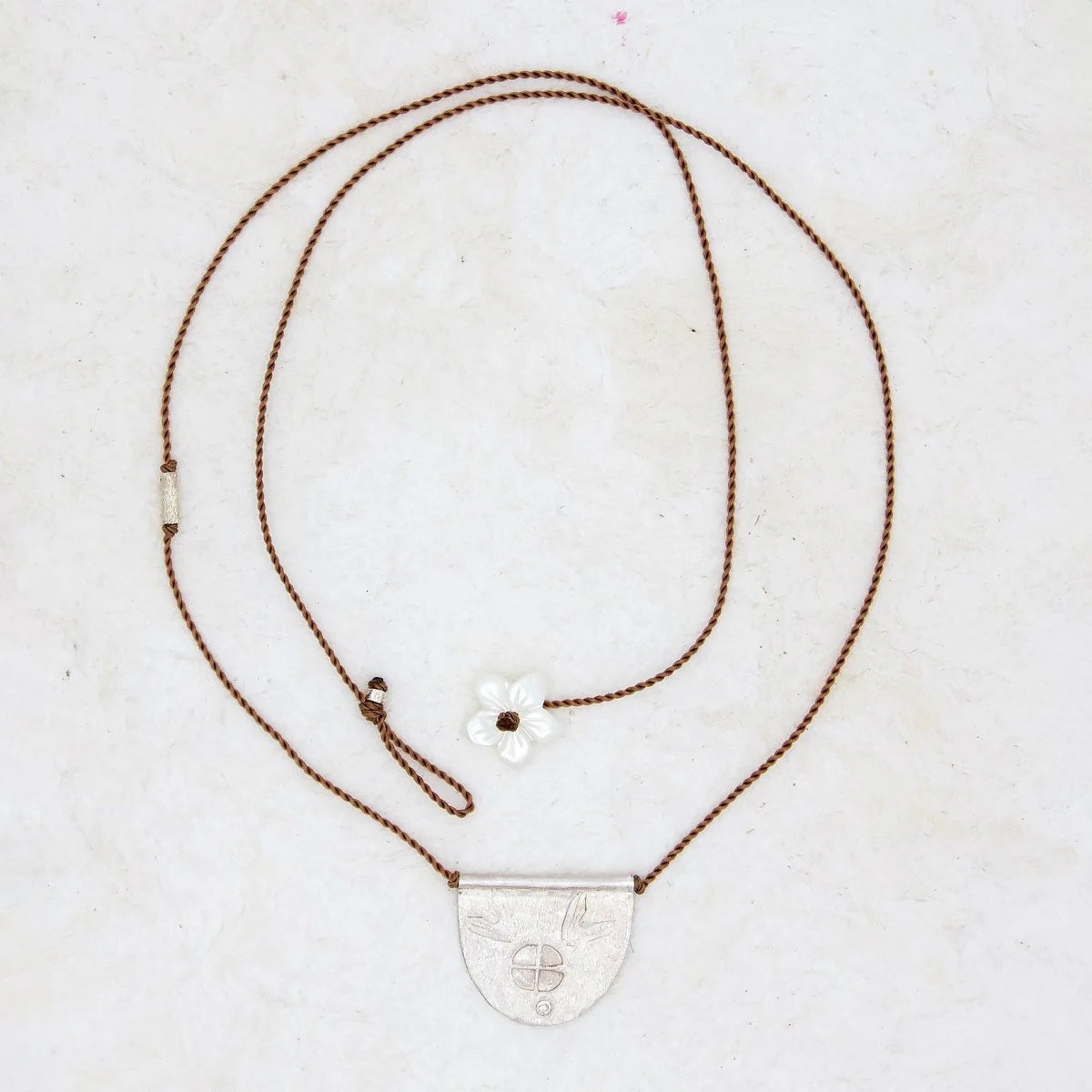 Silver Halfmoon Talisman Necklace