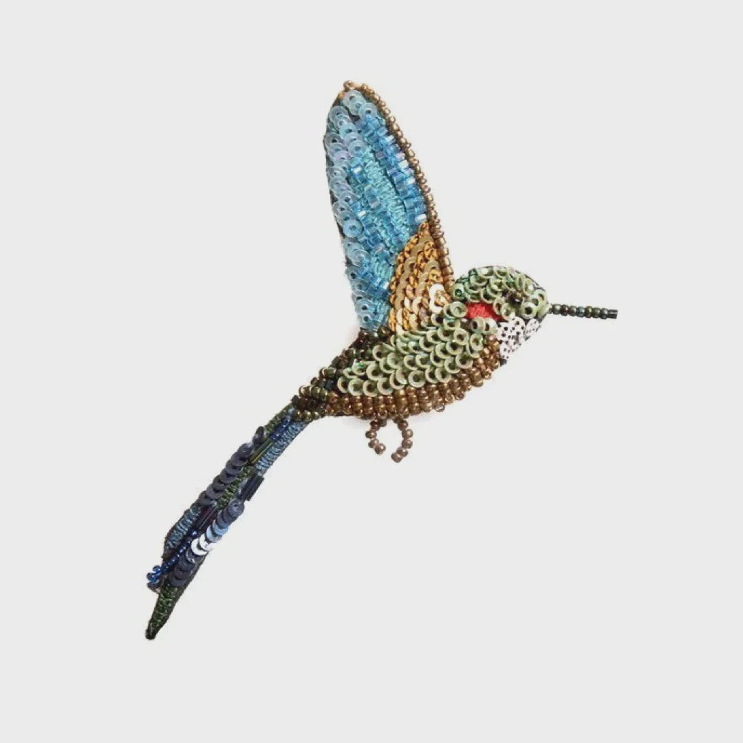 Tropical Hummingbird Brooch